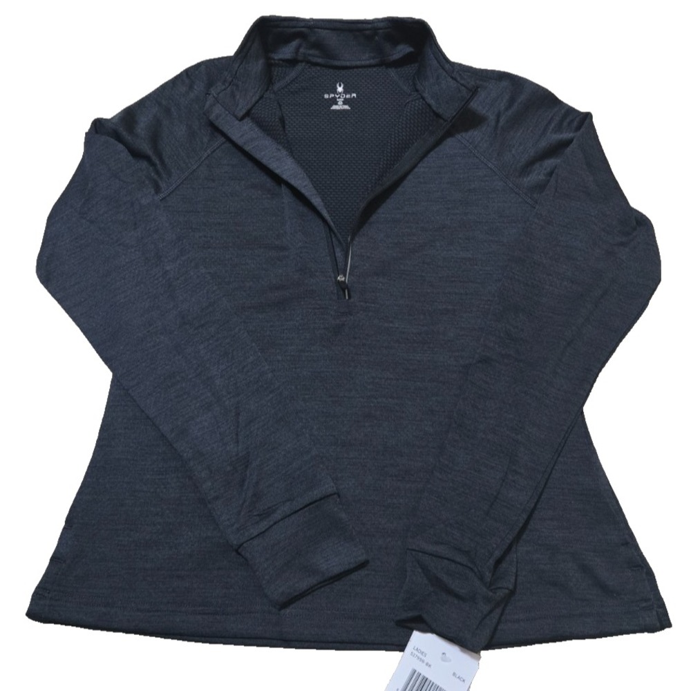 Spyder Mission Half-Zip Sweatshirt Women's S Black Jasper NWT - Picture 5 of 14
